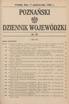 Poznański Dziennik Wojewódzki. 1936, nr 45