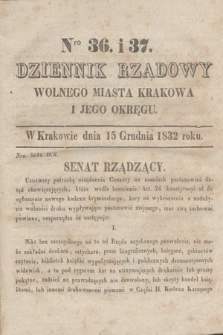 Dziennik Rządowy Wolnego Miasta Krakowa i Jego Okręgu. 1832, nr 36-37