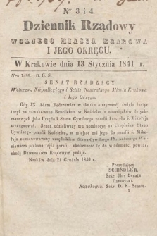 Dziennik Rządowy Wolnego Miasta Krakowa i Jego Okręgu. 1841, nr 3-4