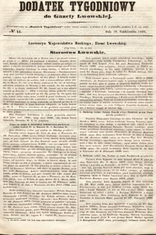 Dodatek Tygodniowy do Gazety Lwowskiej. 1868, nr 41
