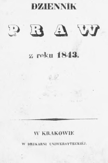 Dziennik Praw. 1843