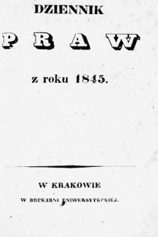 Dziennik Praw. 1845