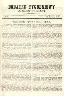 Dodatek Tygodniowy do Gazety Lwowskiej. 1869, nr 9