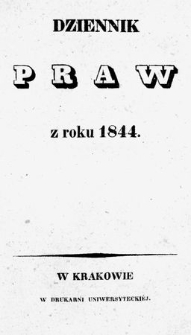 Dziennik Praw. 1844