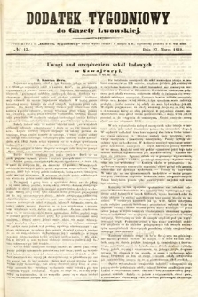 Dodatek Tygodniowy do Gazety Lwowskiej. 1869, nr 13