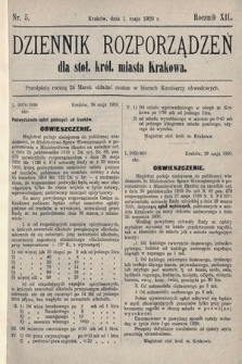 Dziennik Rozporządzeń dla Stoł. Król. Miasta Krakowa. 1920, nr 5