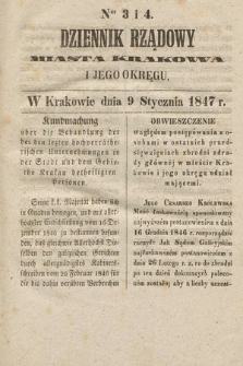 Dziennik Rządowy Miasta Krakowa i Jego Okręgu. 1847, nr 3-4