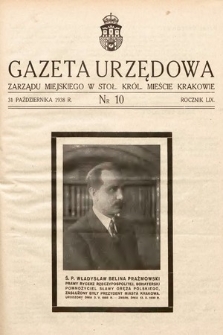 Gazeta Urzędowa Zarządu Miejskiego w Stoł. Król. Mieście Krakowie. 1938, nr 10