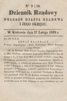 Dziennik Rządowy Wolnego Miasta Krakowa i Jego Okręgu. 1838, nr 9-10