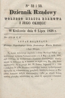 Dziennik Rządowy Wolnego Miasta Krakowa i Jego Okręgu. 1838, nr 52-53