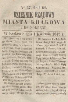 Dziennik Rządowy Miasta Krakowa i Jego Okręgu. 1848, nr 67-69