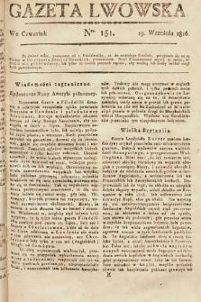 Gazeta Lwowska. 1816, nr 151