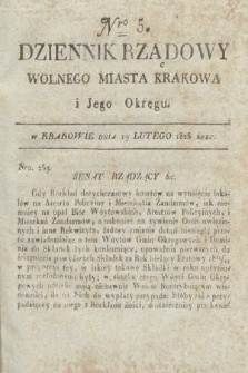 Dziennik Rządowy Wolnego Miasta Krakowa i Jego Okręgu. 1825, nr 5