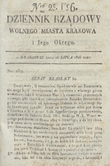 Dziennik Rządowy Wolnego Miasta Krakowa i Jego Okręgu. 1825, nr 25-26