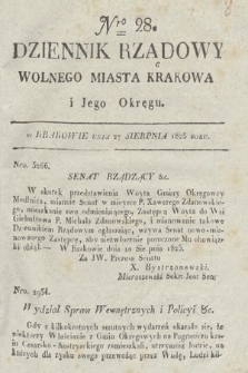 Dziennik Rządowy Wolnego Miasta Krakowa i Jego Okręgu. 1825, nr 28