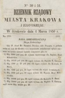 Dziennik Miasta Krakowa i Jego Okręgu. 1850, nr 50-51