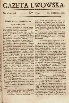 Gazeta Lwowska. 1816, nr 155