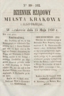 Dziennik Miasta Krakowa i Jego Okręgu. 1850, nr 99-102