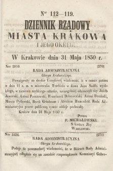 Dziennik Miasta Krakowa i Jego Okręgu. 1850, nr 112-119
