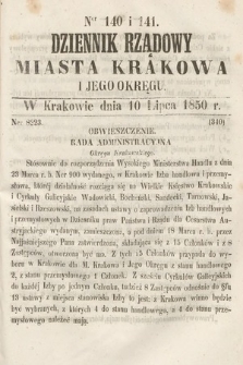 Dziennik Miasta Krakowa i Jego Okręgu. 1850, nr 140-141