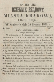 Dziennik Miasta Krakowa i Jego Okręgu. 1850, nr 312-315