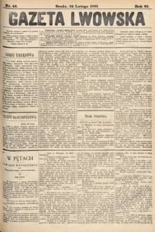 Gazeta Lwowska. 1892, nr 43