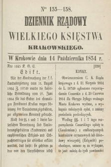 Dziennik Rządowy Wielkiego Księstwa Krakowskiego. 1854, nr 155-158