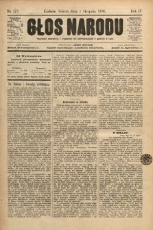 Głos Narodu. 1896, nr 175