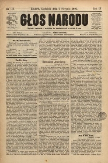 Głos Narodu. 1896, nr 176