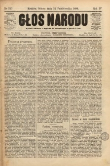 Głos Narodu. 1896, nr 245