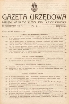 Gazeta Urzędowa Zarządu Miejskiego w Stoł. Król. Mieście Krakowie. 1946, nr 4