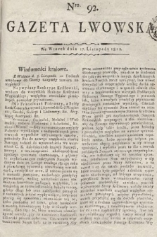 Gazeta Lwowska. 1812, nr 92