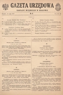 Gazeta Urzędowa Zarządu Miejskiego w Krakowie. 1950, nr 8