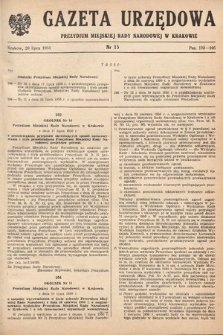 Gazeta Urzędowa Zarządu Miejskiego w Krakowie. 1950, nr 15