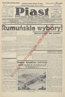 Piast : tygodnik polityczny, społeczny, oświatowy i gospodarczy, poświęcony sprawom ludu polskiego. 1938, nr 3