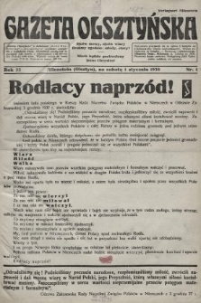 Gazeta Olsztyńska. 1938, nr 1