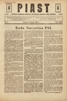 Piast : tygodnik społeczno-polityczny poświęcony sprawom ludu polskiego. 1947, nr 3