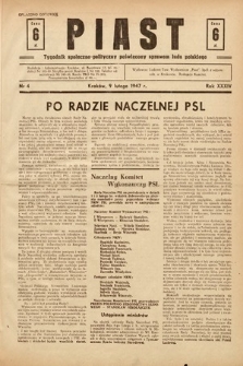 Piast : tygodnik społeczno-polityczny poświęcony sprawom ludu polskiego. 1947, nr 4
