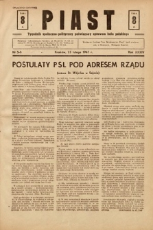 Piast : tygodnik społeczno-polityczny poświęcony sprawom ludu polskiego. 1947, nr 5-6