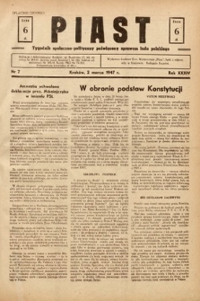 Piast : tygodnik społeczno-polityczny poświęcony sprawom ludu polskiego. 1947, nr 7