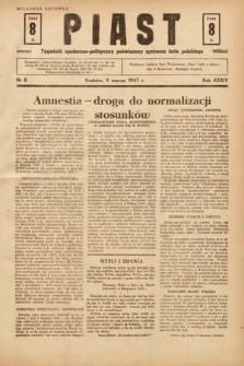 Piast : tygodnik społeczno-polityczny poświęcony sprawom ludu polskiego. 1947, nr 8