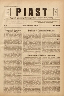 Piast : tygodnik społeczno-polityczny poświęcony sprawom ludu polskiego. 1947, nr 9