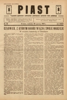 Piast : tygodnik społeczno-polityczny poświęcony sprawom ludu polskiego. 1947, nr 23