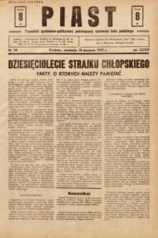 Piast : tygodnik społeczno-polityczny poświęcony sprawom ludu polskiego. 1947, nr 29