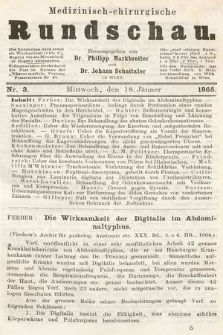 Medizinisch-Chirurgische Rundschau. 1865, nr 3