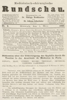 Medizinisch-Chirurgische Rundschau. 1865, nr 9