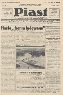 Piast : tygodnik polityczny, społeczny, oświatowy i gospodarczy, poświęcony sprawom ludu polskiego. 1936, nr 8