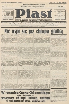 Piast : tygodnik polityczny, społeczny, oświatowy i gospodarczy, poświęcony sprawom ludu polskiego. 1936, nr 31