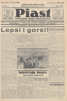 Piast : tygodnik polityczny, społeczny, oświatowy i gospodarczy, poświęcony sprawom ludu polskiego. 1936, nr 49