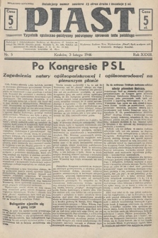 Piast : tygodnik społeczno-polityczny poświęcony sprawom ludu polskiego. 1946, nr 5